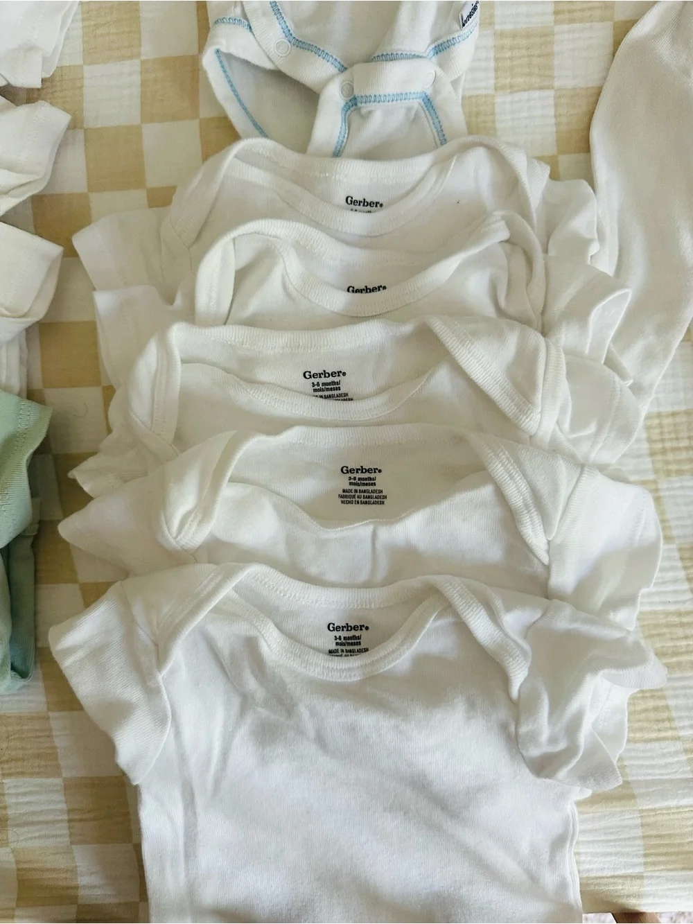 Baby Assorted White Cotton Onesies Multiple Sizes Bundle NB, 0-3, 3-6